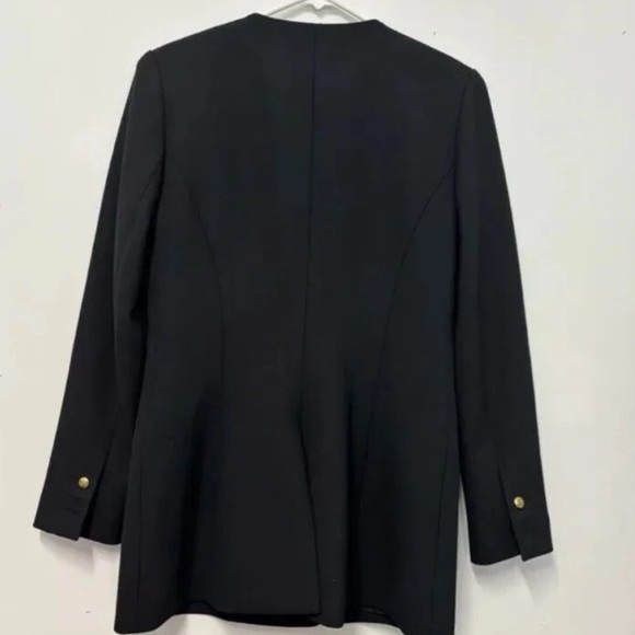 Smythe Collarless Double Breasted Blazer in Black - Picture 8 of 8